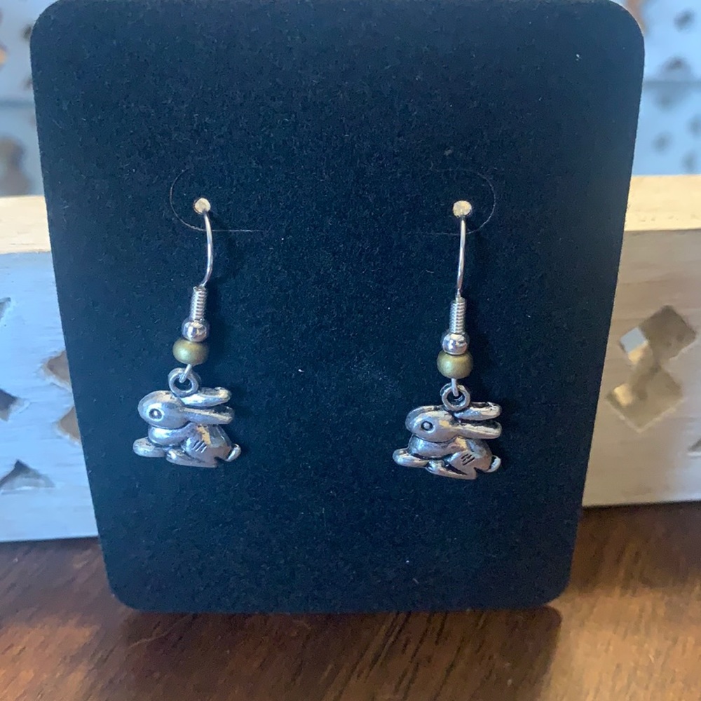 Bunny Rabbit Earrings - Picture 2 of 3